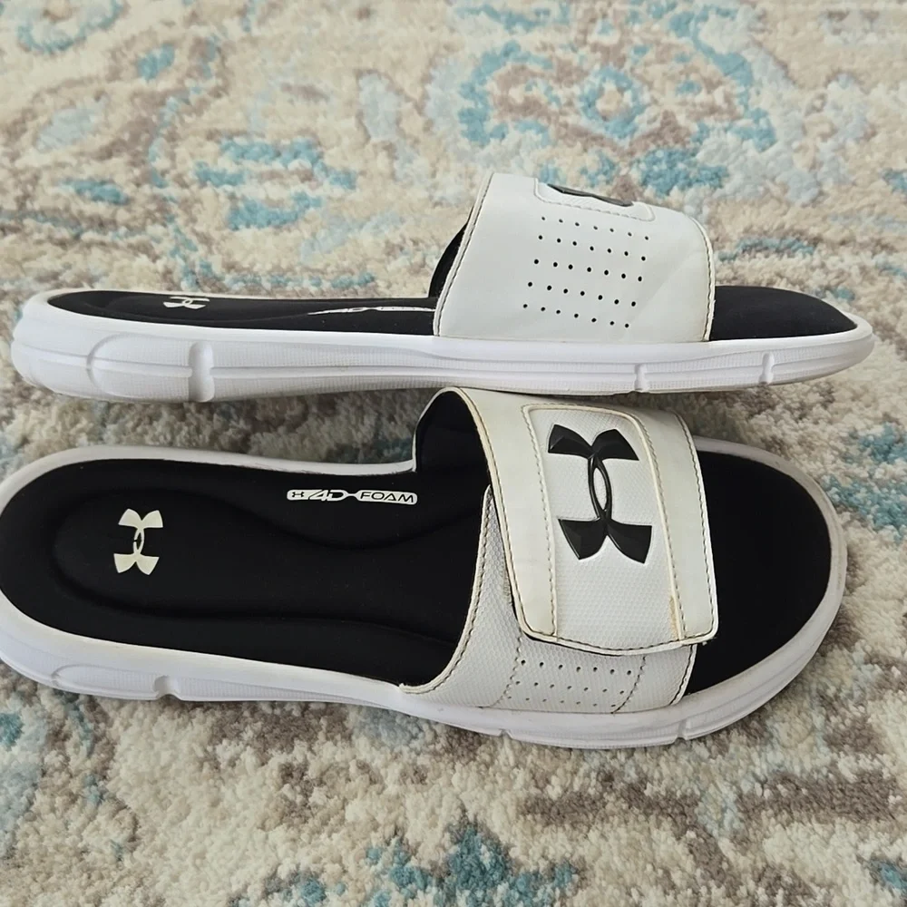 Mens Under Armour 4D Foam Slides Sz 9 - Picture 4 of 8